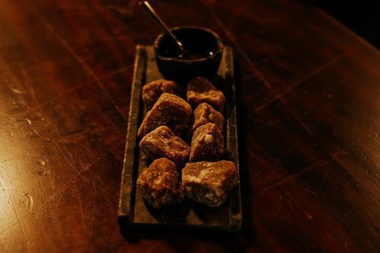 jaggery on a tray 